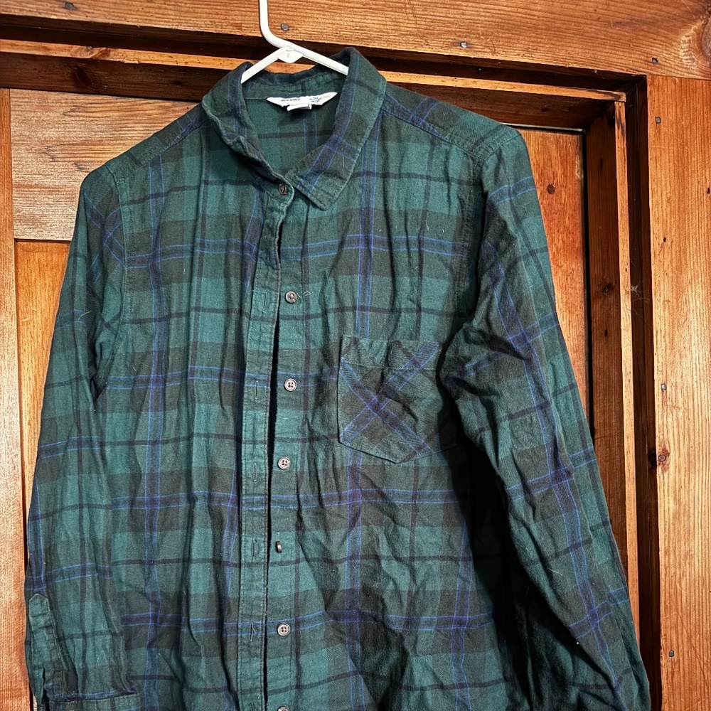 Button-Down Flannel Tunic